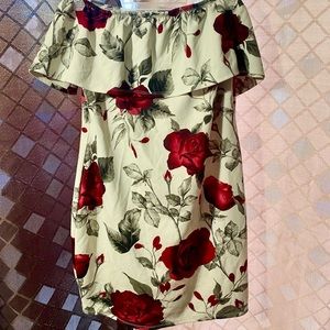 Plus size Charlotte Russe-Rose Off-The-Shoulder Dress